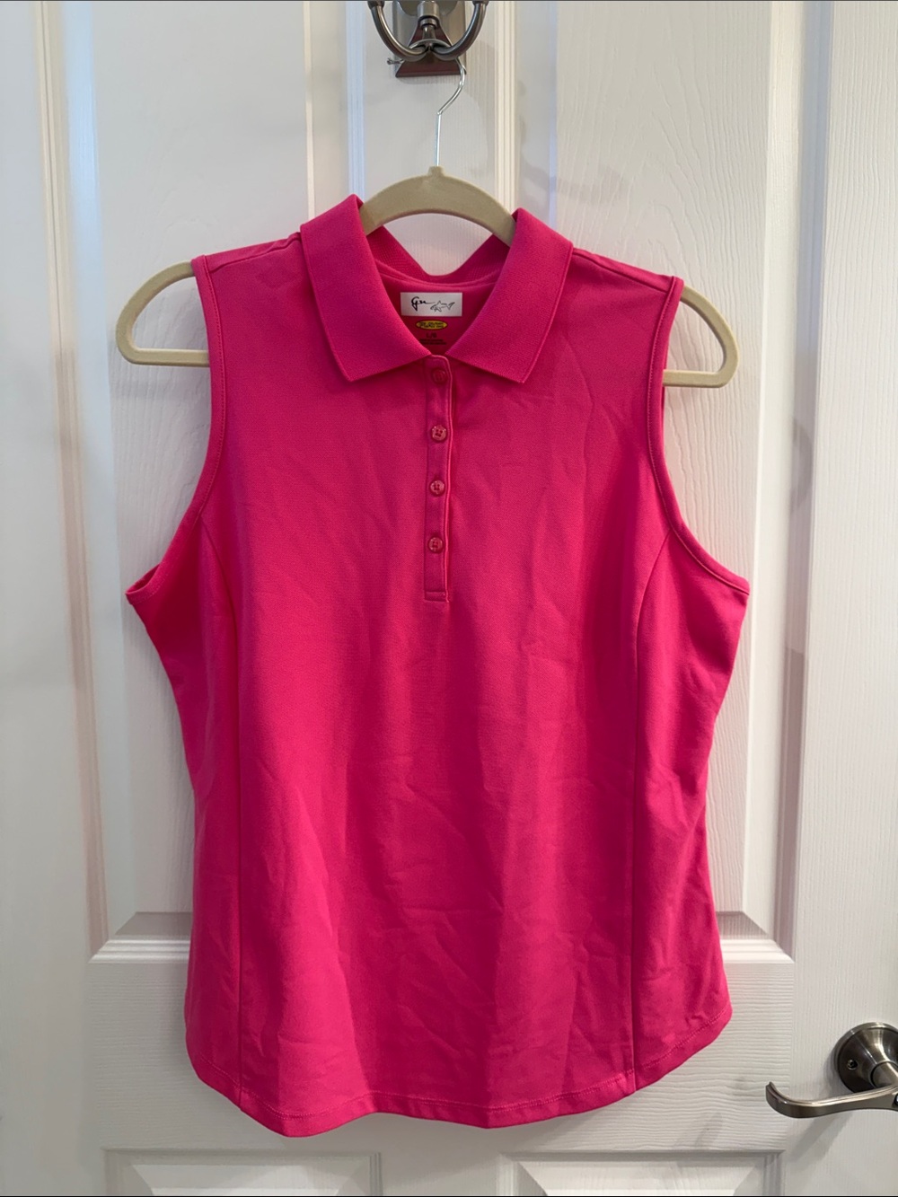Greg Norman Collection Sleeveless Polo - Hot Pink